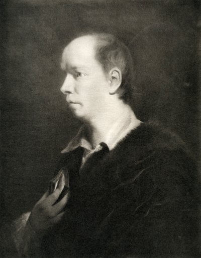 Oliver Goldsmith, brytyjski dramaturg urodzony w Irlandii autorstwa Unbekannt