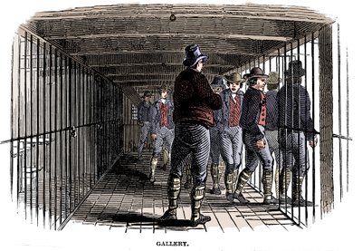 Na pokładzie więziennego kadłuba, 1848 autorstwa Unbekannt