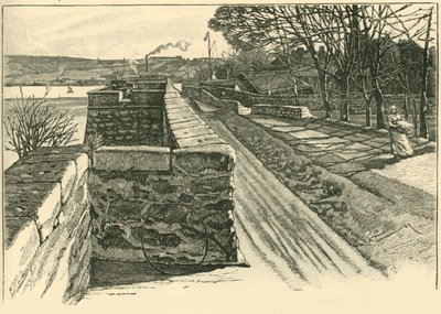 Na murach Berwick, Patrząc przez Tweed, 1898. autorstwa Unbekannt