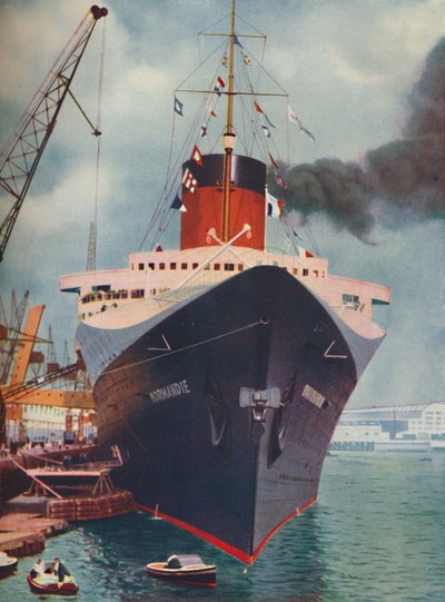 Jeden z wielkich okrętów świata. Francuski liniowiec Normandie, 1937 autorstwa Unbekannt
