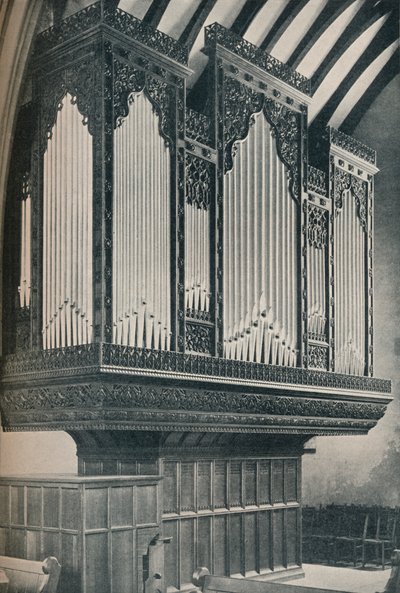 Organy w kościele parafialnym Towyn, ok. 1910 r. autorstwa Unbekannt