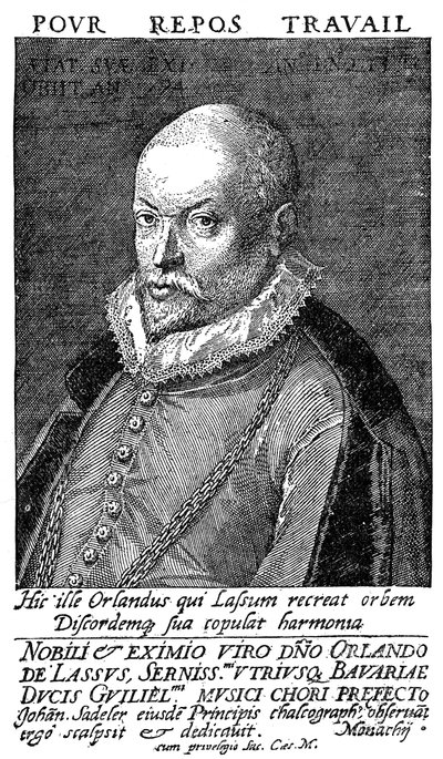 Orlandus Lassus , flamandzki kompozytor i muzyk renesansowy, XVI wiek autorstwa Unbekannt