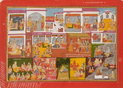 Strona z serii Bhagavata Purany, c1780 autorstwa Unbekannt