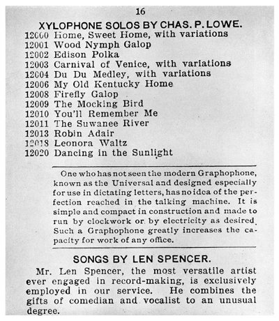Strona z pierwszego kolumbijskiego katalogu gramofonowego, c1898 1956 autorstwa Unbekannt