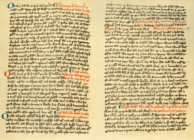 Kartki z kartuarium opactwa Osney, ok. 1275 r. 1886 r autorstwa Unbekannt