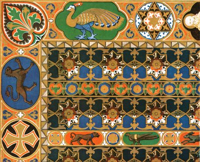 Malowany drewniany sufit w katedrze w Mesynie, Sycylia, Włochy, 1928. autorstwa Unbekannt