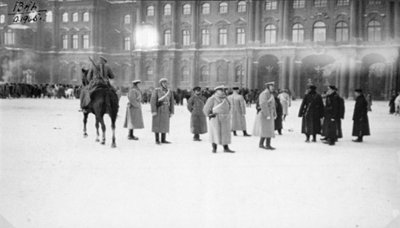 Plac Pałacowy, Sankt Petersburg, Rosja, w Krwawą Niedzielę, 1905 autorstwa Unbekannt