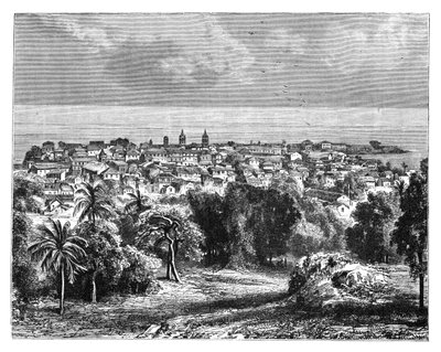 Panama City z Mount Ancon, c1890 autorstwa Unbekannt