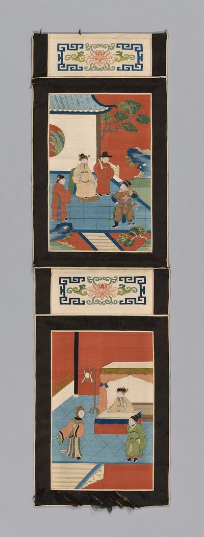 Panel na ekran, Chiny, dynastia Qing 1644-1911, 18751900. autorstwa Unbekannt