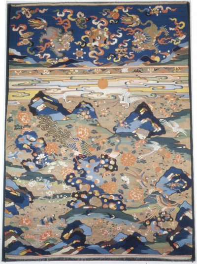Tkanina meblowa panelowa, Chiny, dynastia późnego Ming 1368-1644 dynastia Qing 1644-1911... autorstwa Unbekannt