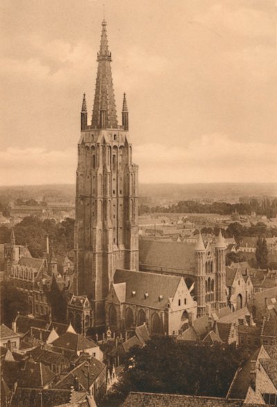 Panorama i kościół Notre-Dame, ok. 1928 autorstwa Unbekannt
