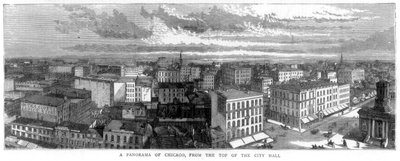 Panorama Chicago ze szczytu ratusza, USA, 1871 r. autorstwa Unbekannt