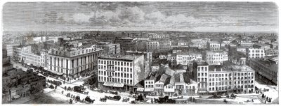 Panorama Chicago ze szczytu ratusza, USA, 1871 r. autorstwa Unbekannt