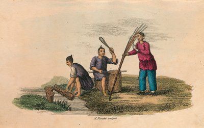 Papiernictwo w Chinach, AD 105, c1850 autorstwa Unbekannt