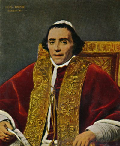 Papież Pius VII 1740-1823. - Obraz Davida, 1934. autorstwa Unbekannt