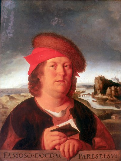 Paracelsus Aracelsus 1493-1541, urodzony w Szwajcarii niemiecki lekarz i alchemik autorstwa Unbekannt