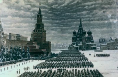 Parada na Placu Czerwonym, grudzień 1947, Moskwa, Rosja autorstwa Unbekannt