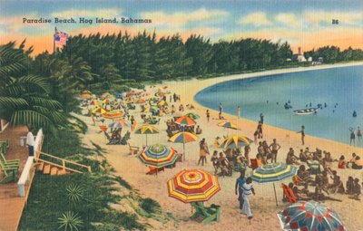 Paradise Beach, Hog Island, Bahamy, ok. 1930 r. autorstwa Unbekannt