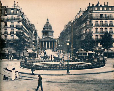 Paryż. - Rue Soufflot i Panteon. - ND, ok. 1910. autorstwa Unbekannt