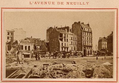 Komuna Paryska (1871): widok na aleję de Neuilly w Paryżu w maju 1871. Zdjęcie Pierre