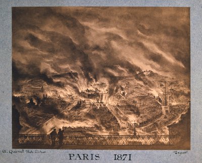 Paryż w płomieniach, 1871 autorstwa Unbekannt