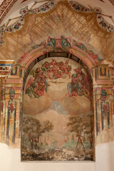 Kościół parafialny (Iglesia de San Agustín). Wnętrze. Kaplica. Malowidła ścienne. Szkoła Zurbarana. Kaplica. Barokowy. XVII wiek. autorstwa Unbekannt