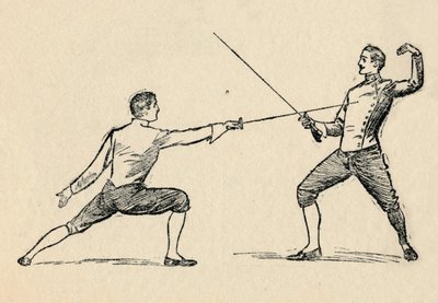 Parowanie w Tierce – Szermierka, 1912 autorstwa Unbekannt