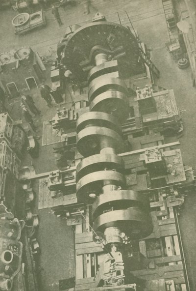 Część wału korbowego M.V. Brytyjska Biała Gwiazda, 27 000 ton, c1930. autorstwa Unbekannt