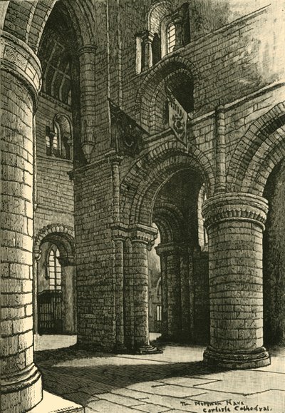 Część nawy, Katedra Carlisle, 1898. autorstwa Unbekannt