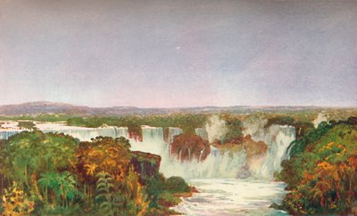 Częściowy widok na wodospady Iguassu, 1914. autorstwa Unbekannt