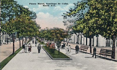 Paseo Martí, Santiago de Cuba, ok. 1910. autorstwa Unbekannt