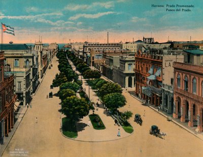 Paseo del Prado, Hawana, Kuba, ok. 1920 r. autorstwa Unbekannt