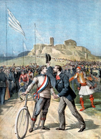Paul Masson, zwycięzca kolarskiej imprezy na Igrzyskach Olimpijskich, Ateny, 1896 autorstwa Unbekannt