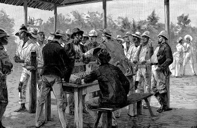 Płacenie robotnikom z Indii Zachodnich, 1888 autorstwa Unbekannt