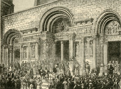 Pokuta Rajmunda VI, hrabiego Tuluzy, c1209, 1890. autorstwa Unbekannt