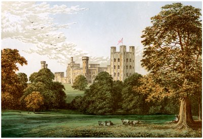 Zamek Penrhyn, Caernarvonshire, Walia, dom Lorda Penrhyna, ok. 1880 r. autorstwa Unbekannt