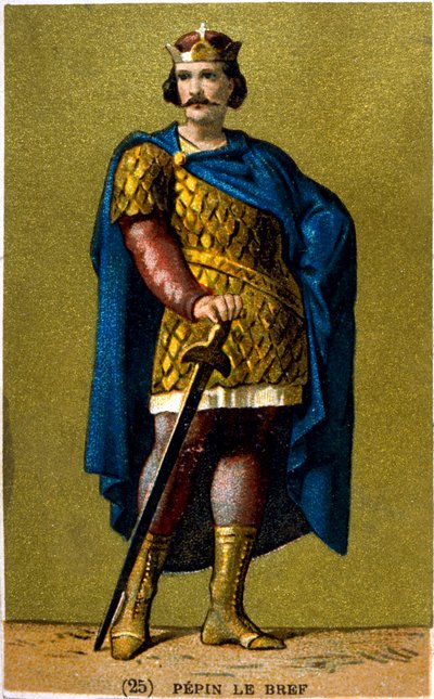 Pepin Krótki, król Franków z 751 r., XIX w. autorstwa Unbekannt