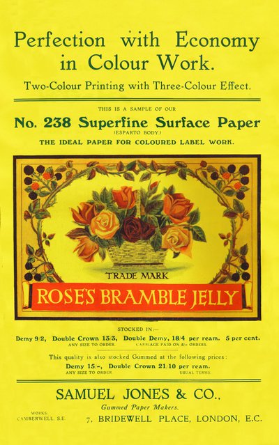 Perfekcja z ekonomią w pracy w kolorze - reklama Samuel Jones & Co., Ltd, 1909. autorstwa Unbekannt