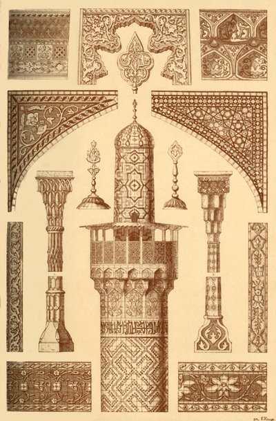 Perski ornament architektoniczny, 1898 r. autorstwa Unbekannt