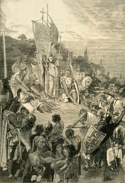 Piotr Pustelnik głoszący pierwszą krucjatę, 1095-1099, 1890. autorstwa Unbekannt