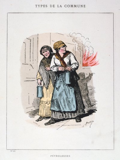 Petroleuses, Komuna Paryska, 1871. autorstwa Unbekannt