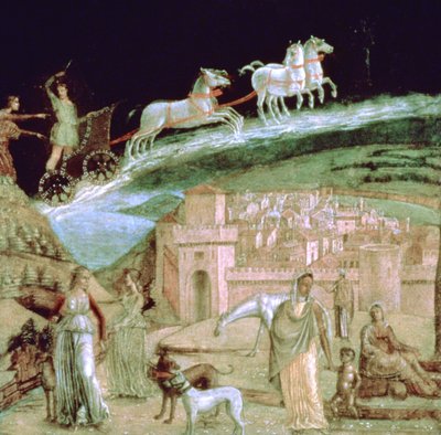 Faeton w swoim rydwanie, c1470-1536 autorstwa Unbekannt