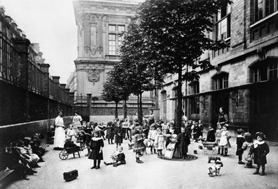 Fotografia dzieci w szkole podczas Komuny Paryskiej, 1871 r. autorstwa Unbekannt