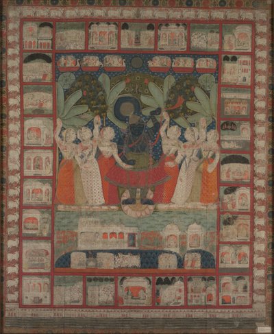 Wisząca ściana Pichvai z kultem Shri Nathaji, 1825-1850. autorstwa Unbekannt