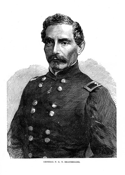 Pierre Gustave Toutant de Beauregard, amerykański żołnierz, ok. 1860 r. autorstwa Unbekannt