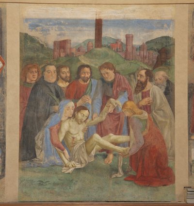 Fresk Pieta w kaplicy Vespucci, Ognissanti, Florencja, Włochy (zdjęcie) autorstwa Unbekannt