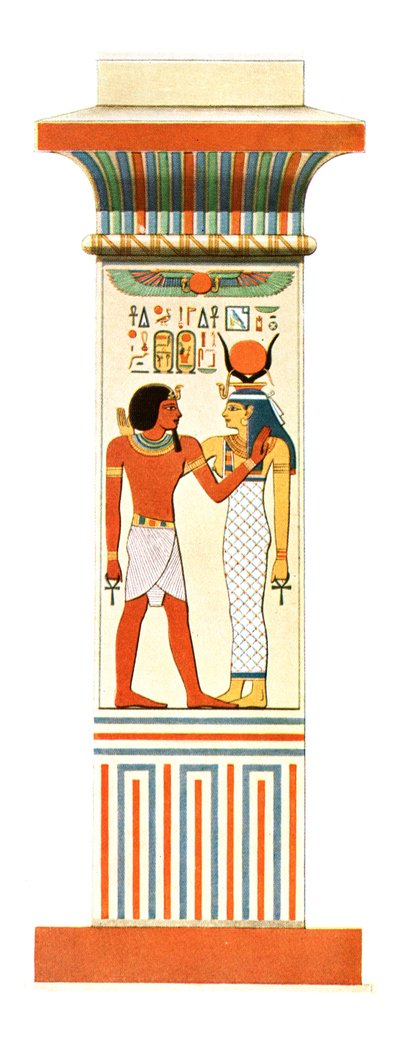 Pilaster ze świątyni Amona-Re Amenophisa III w Karnaku, Egipt, 1928 r. autorstwa Unbekannt