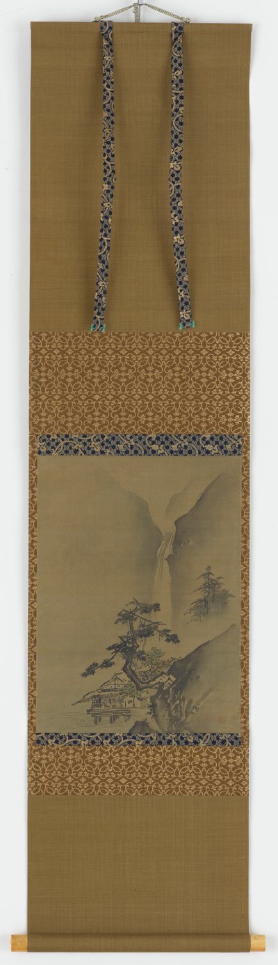 Sosny i wodospad, okres Edo, 1615-1868. autorstwa Unbekannt