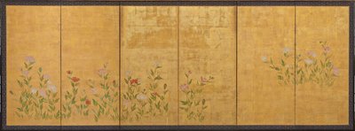 Różowe i czerwone maki, okres Edo, 1615-1868. autorstwa Unbekannt