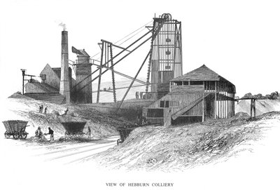 Pithead w Hebburn Colliery, obszar Newcastle-upon-Tyne, 1860 autorstwa Unbekannt